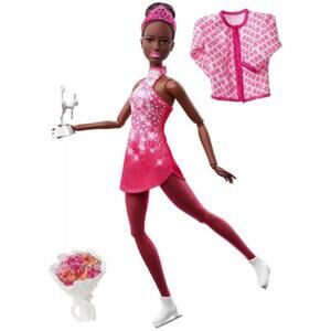 NRFB Barbie Ice Skater Doll AA You Can Be Anything 2021 Mattel HCN31